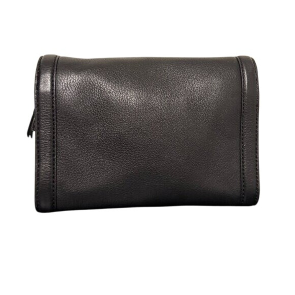 Tory Burch Landon Black Pebbled Leather Crossbody Bag Gold Logo Chain Strap - Picture 6 of 7